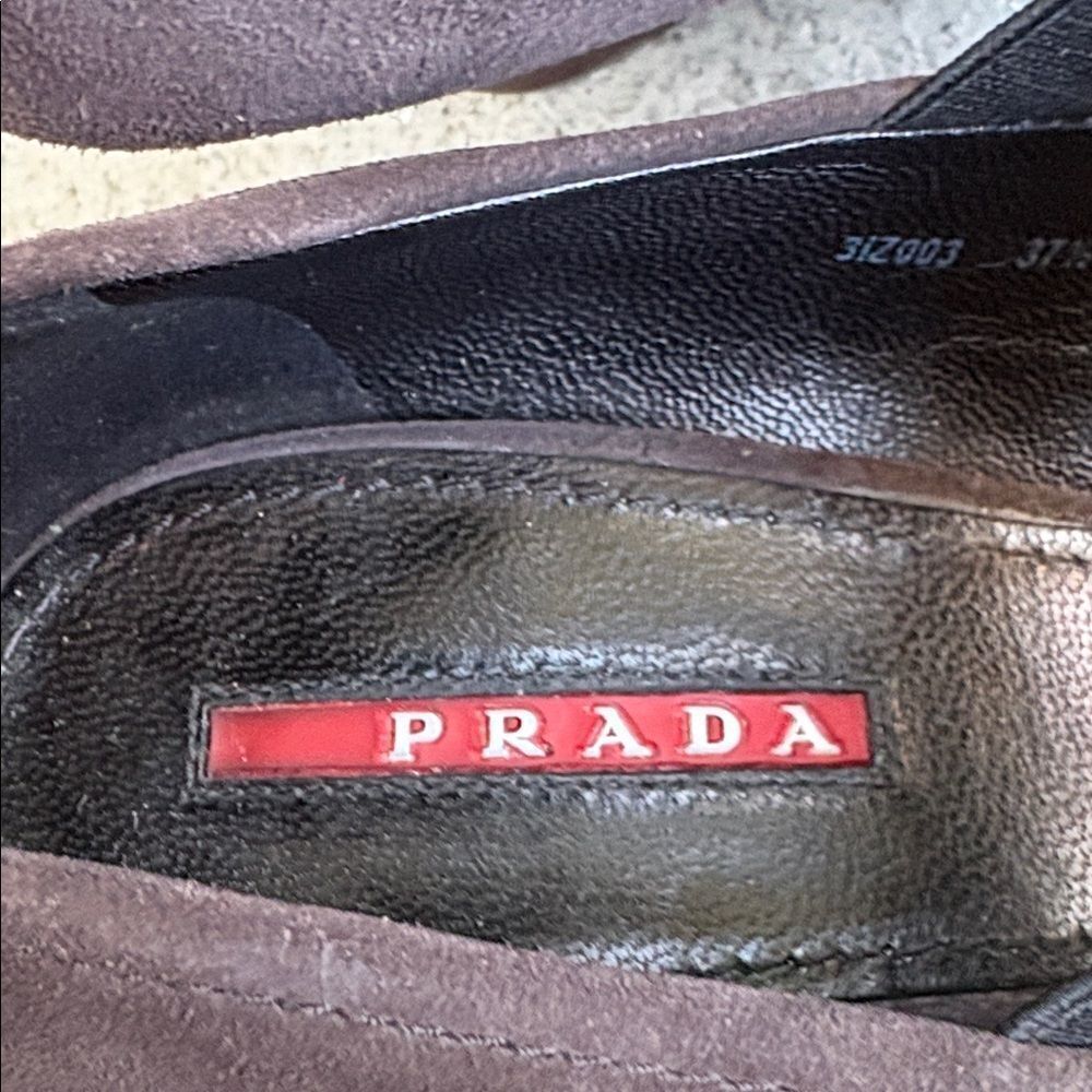 Prada sport 1990s suede wedge Mary Jane’s - Picture 7 of 9